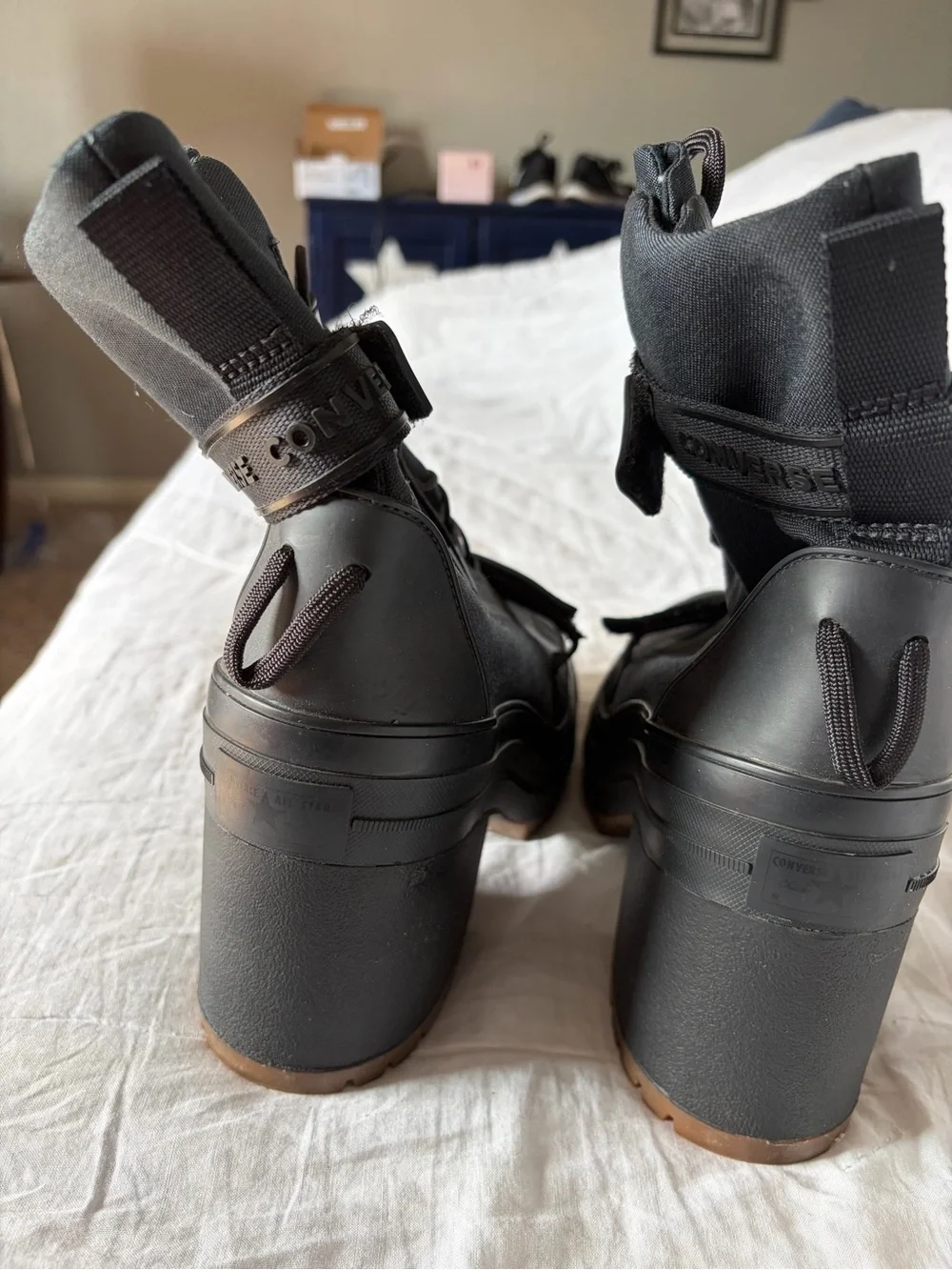 Converse Women’s Chuck Taylor Black Boots - Picture 5 of 8